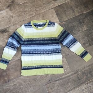 NWT Striped Multicolor Ladies Sweater Fisherman Edinburgh Machine Washable